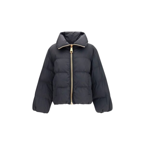 Black Viscose Full-Length Jacket