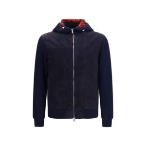 Blue Calf Leather Bos Taurus Full-Length Jacket