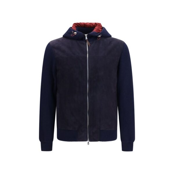 Blue Calf Leather Bos Taurus Full-Length Jacket