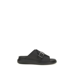 Black Calf Leather Bos Taurus Platform Sandals