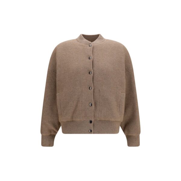Beige Cashmere Bomber