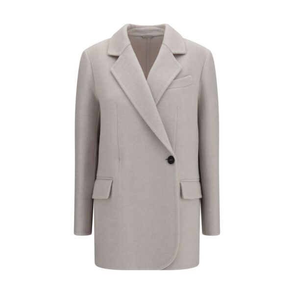 White Wool Oves Aries Full-Length Jacket