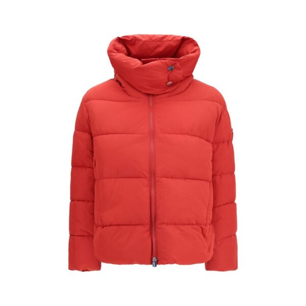 Red Nylon Full-Length Jacket