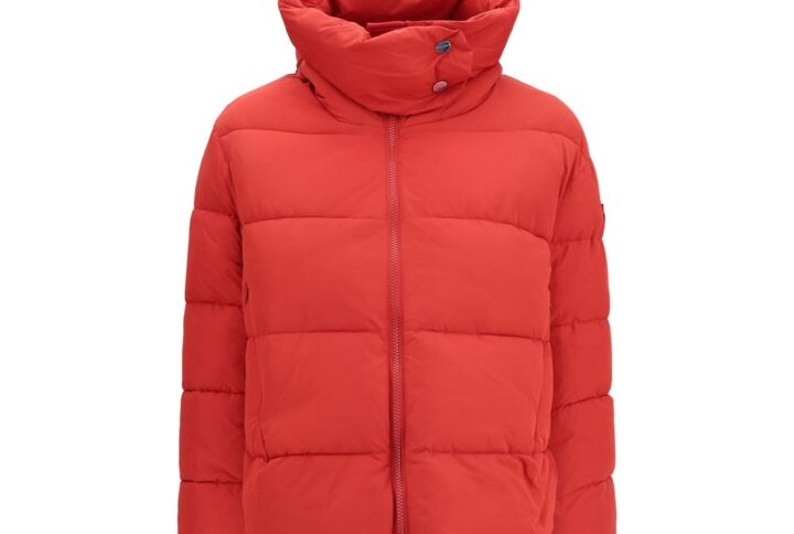 Red Nylon Full-Length Jacket | Jag Couture London – New York