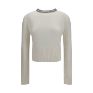 White Wool Oves Aries Sweatshirt | Jag Couture London – New York