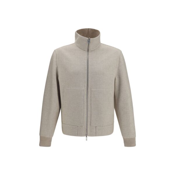 Beige Cashmere Full-Length Jacket