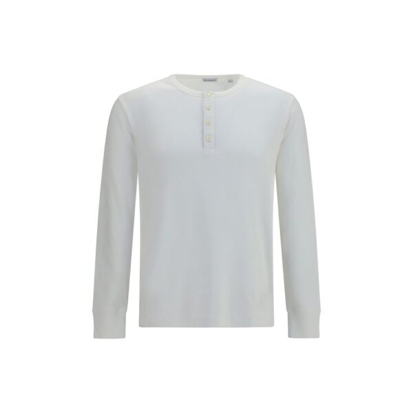 White Cotton Long Sleeve T-Shirt