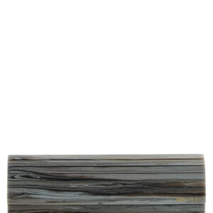 Gray Polyester Clutch Bag