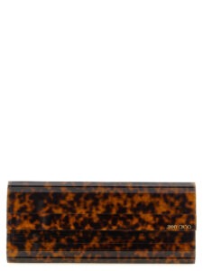 Beige Polyester Clutch Bag