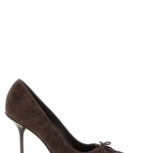 Brown Leather High Heel Pumps