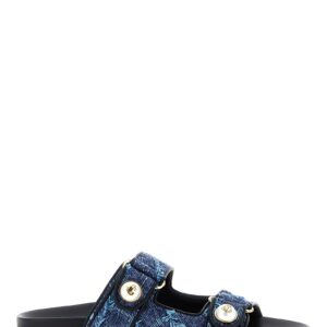Blue Tencel Slides