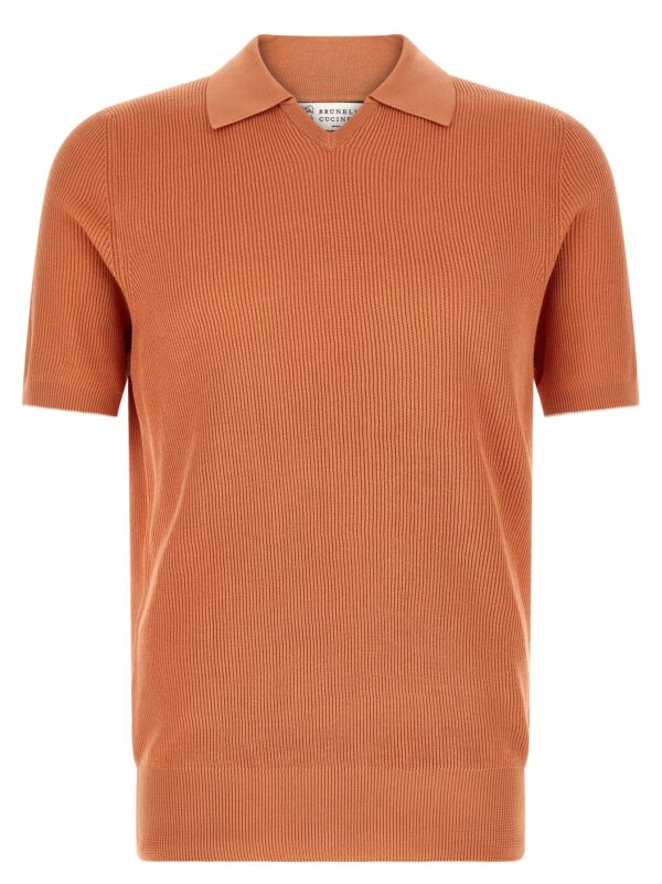 Orange Cotton Polo Shirt