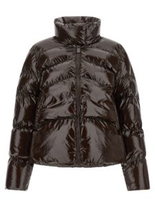 Brown Polyamide Full-Length Jacket