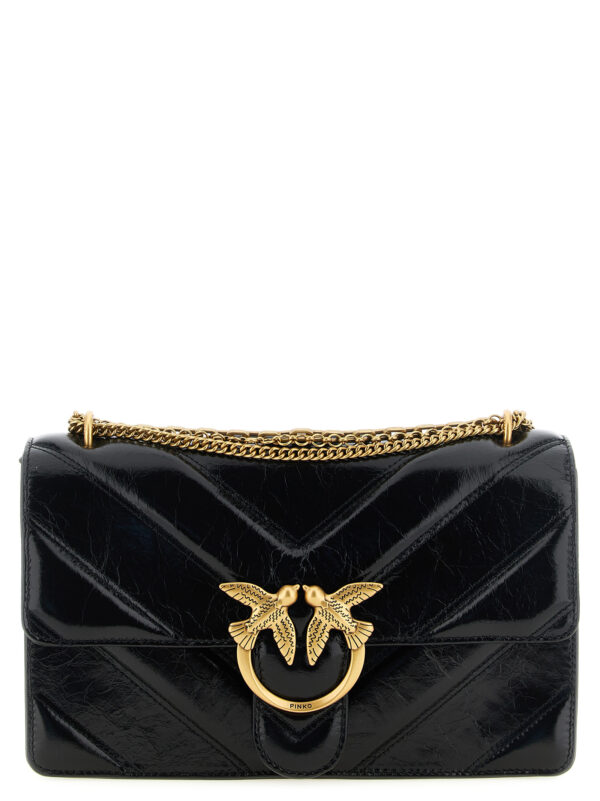 Black Calfskin Shoulder Bag