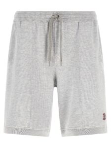 Gray Silk Bermuda Shorts