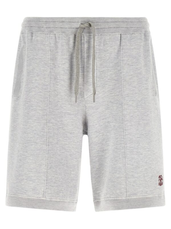 Gray Silk Bermuda Shorts