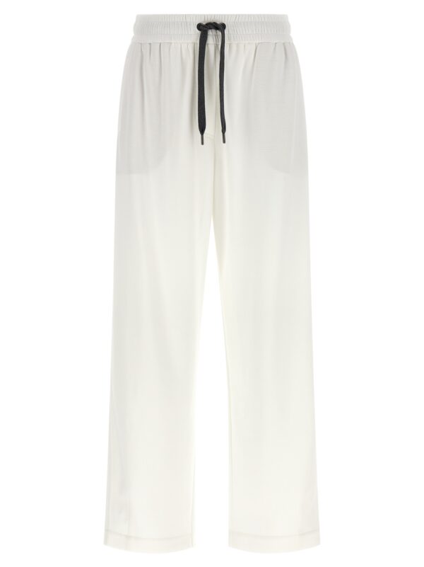 White Cotton Joggers (Workout Pants)