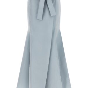 Blue Polyester Mini Skirt