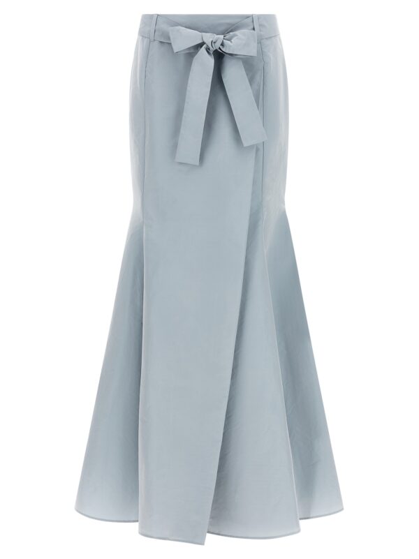 Blue Polyester Mini Skirt