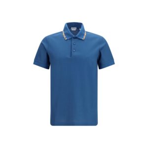 Blue Cotton Polo Shirt