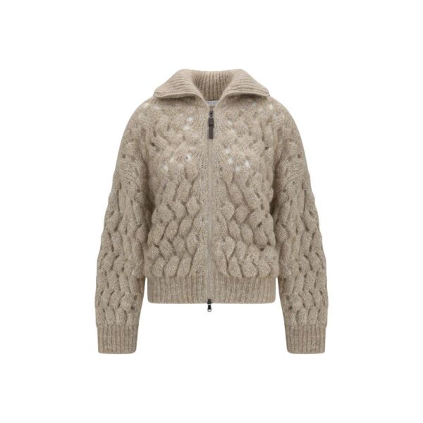 Beige Mohair Cardigan