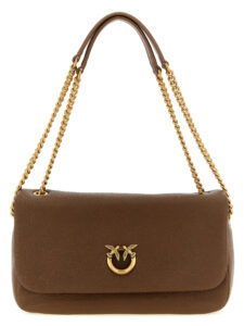 Brown Lamb Leather Shoulder Bag