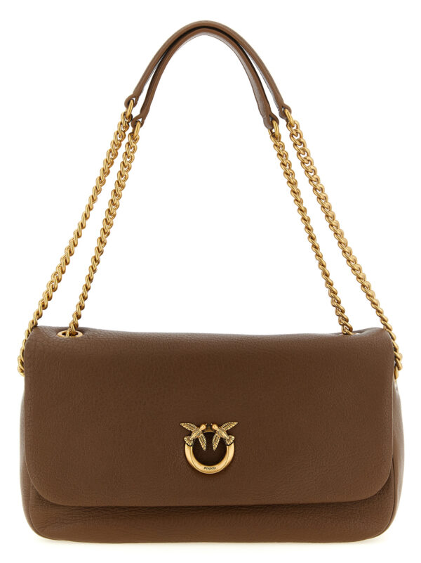 Brown Lamb Leather Shoulder Bag
