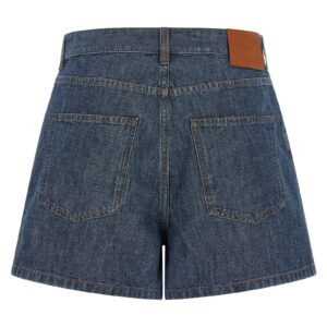 Blue Cotton Bermuda Shorts