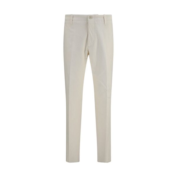 Beige Viscose Casual Pants