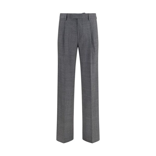 Gray Polyester Dress Pants