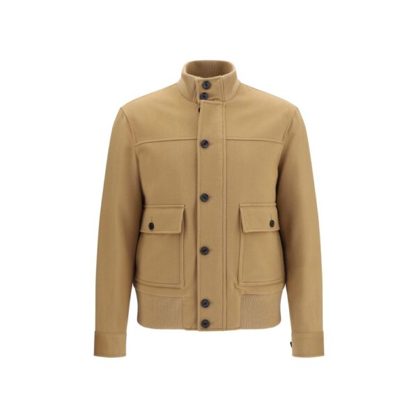Beige Wool Oves Aries Full-Length Jacket