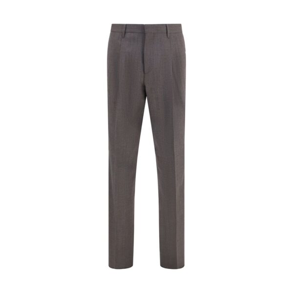 Gray Viscose Dress Pants