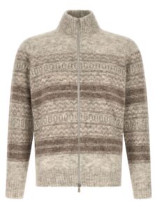 Beige Alpaca Leather Cardigan