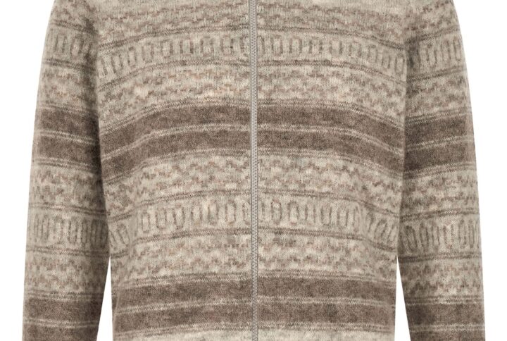 Beige Alpaca Leather Cardigan | Jag Couture London – New York