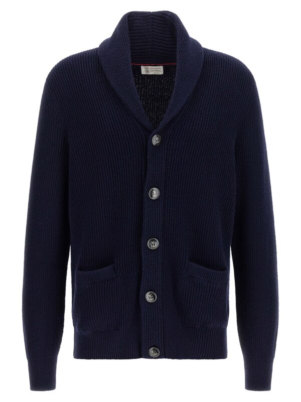 Blue Cotton Cardigan