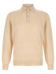 Beige Cashmere Polo Shirt