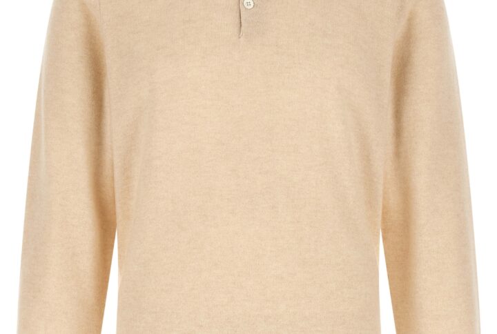 Beige Cashmere Polo Shirt | Jag Couture London – New York