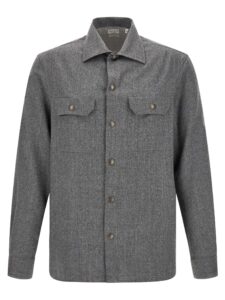 Gray Virgin Wool Blouse