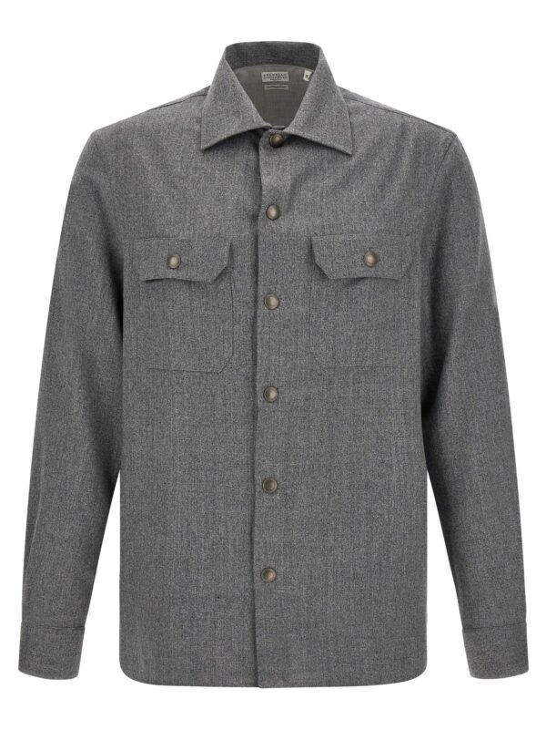 Gray Virgin Wool Blouse