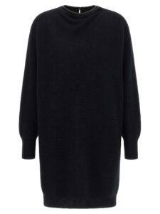 Black Virgin Wool Short Dress