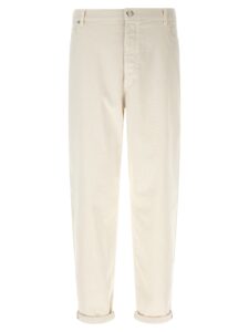 White Cotton Relaxed Fit Jeans