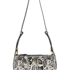Gray Calfskin Crossbody Bag