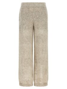 Beige Nylon Casual Pants