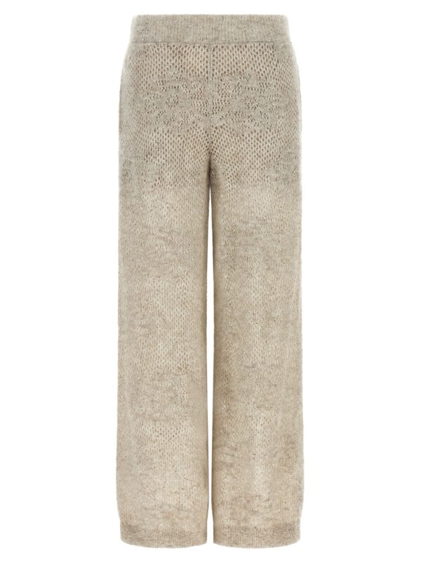 Beige Nylon Casual Pants