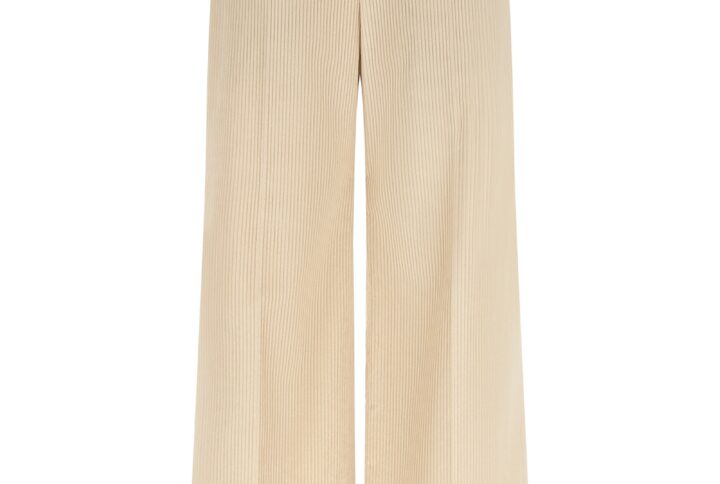 Beige Cotton Casual Pants | Jag Couture London – New York