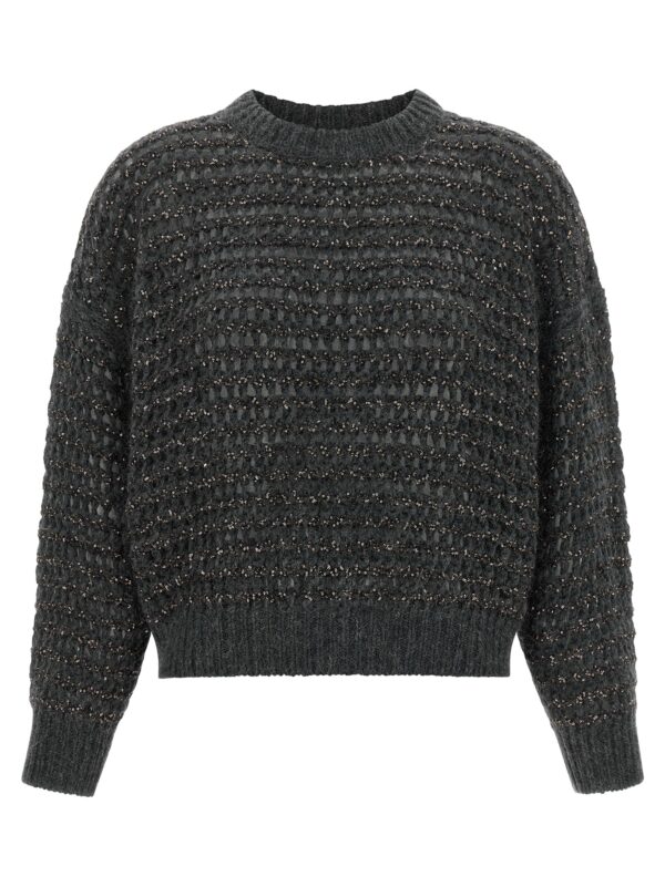 Gray Elastane Cardigan