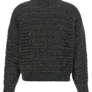 Gray Elastane Cardigan
