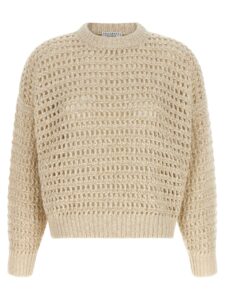 Beige Elastane Cardigan