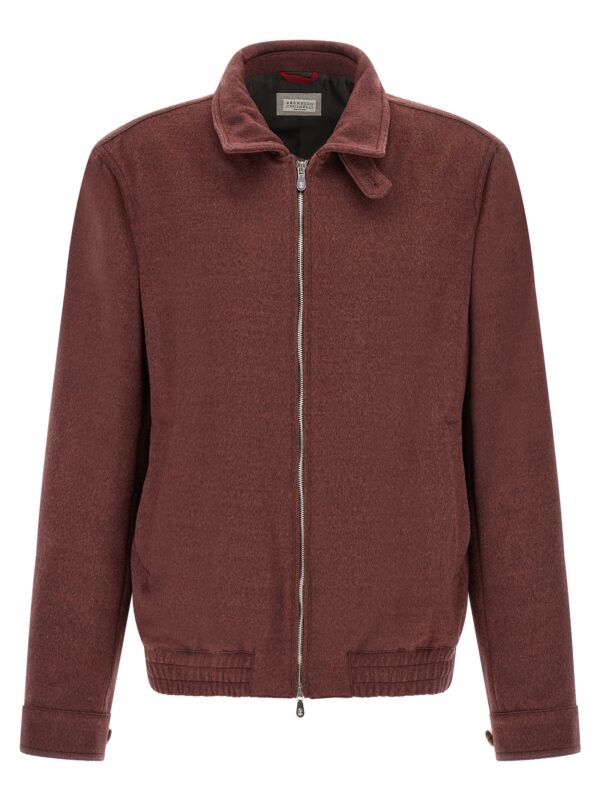 Bordeaux Virgin Wool Bomber