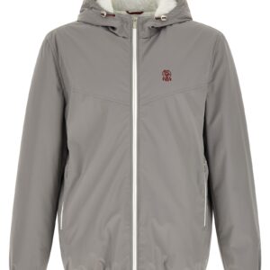 Gray Polyamide Shell Jacket